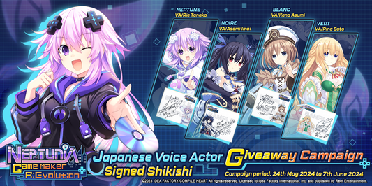 Neptunia Game Maker R:Evolution Signed Shikishi Giveaway Campaign!