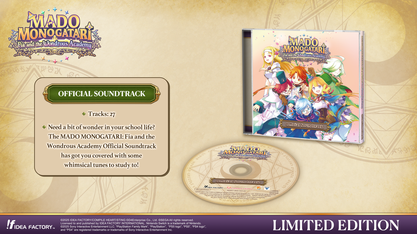 MADO MONOGATARI: Fia and the Wondrous Academy - Limited Edition - Nintendo Switch™