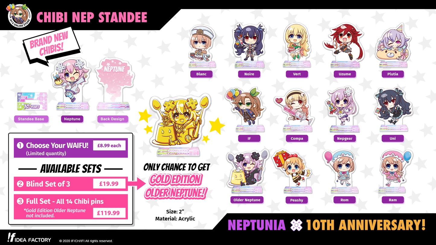 Chibi Peashy Standee - Neptunia 10th Anniversary