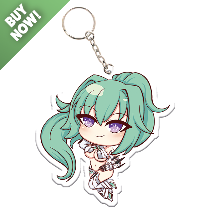 HDD Chibi Green Heart - Acrylic Charm