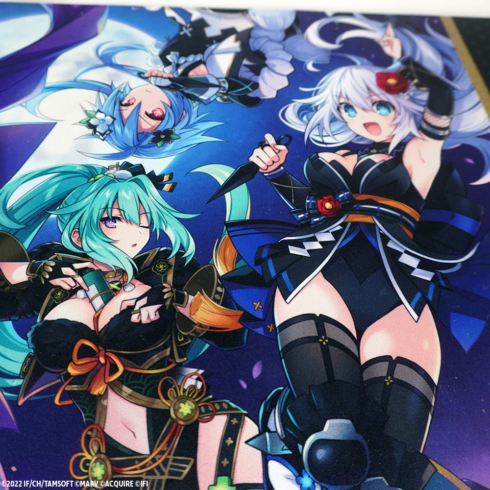 Large Neptunia x SENRAN KAGURA: Ninja Wars (Neptunia Version) Mousepad (12" x 25")