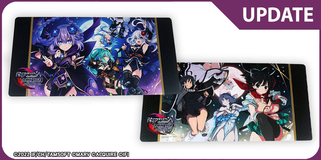 New Large Neptunia x SENRAN KAGURA: Ninja Wars Mousepads Coming Soon!