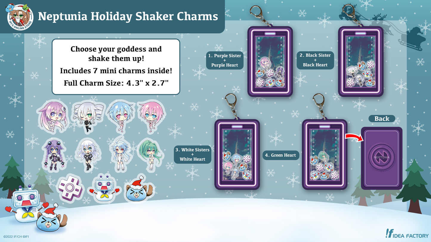 Neptunia Holiday Shaker Charms - Black Sisters