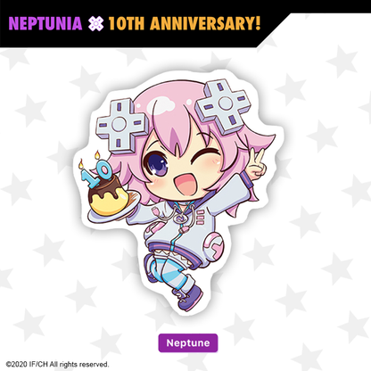 Chibi Neptune Pin - Neptunia 10th Anniversary